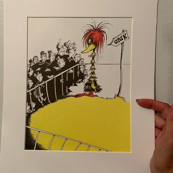 Set of 3 🔥DR. SEUSS LITHOGRAPH 1950 matted to 11x14" (New) - Picture 2 of 3